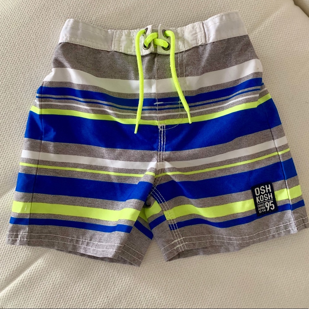 2T striped swim trunks